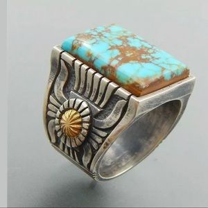 Indian Handmade Silver Turquoise Ring